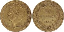 France 20 Francs Louis-Philippe 1830 A - Gold - Raised letterinq