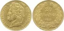 France 20 Francs Louis-Philippe 1er T&ecirc;te Laur&eacute;e - 1839 A Paris