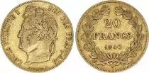 France 20 Francs Louis Philippe I - Laureate head 1840 A - Gold