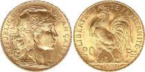 France 20 Francs Marian - Rooster 1907 - Gold