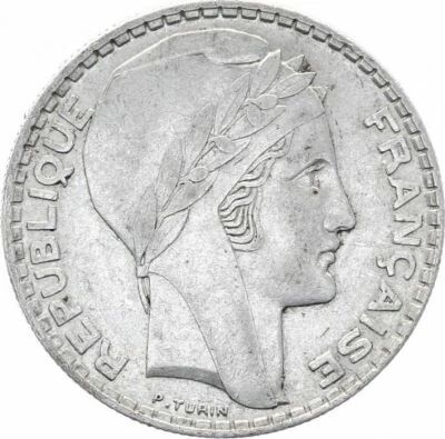 France 20 Francs Marian -1938 - Silver