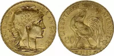 France 20 Francs Marianne - Coq 1909 - Or