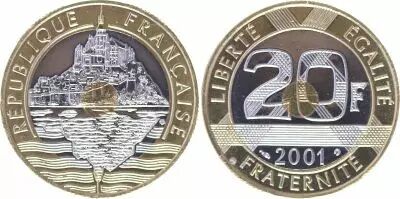 France 20 Francs Mont Saint-Michel - 2001 BU