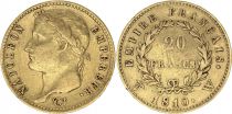 France 20 Francs Napoleon I Empereur - 1810 W Lille - Gold