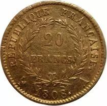 France 20 Francs Napol&eacute;on I Or - 1808 A