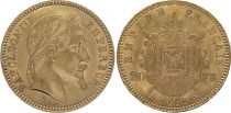 France 20 Francs Napoleon III - Laureate Head - 1861 A Paris - Gold