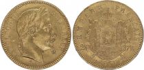 France 20 Francs Napoleon III - Laureate Head - 1863 A Paris - Gold