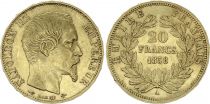 France 20 Francs Napoleon III Empereur 1858 A Paris - Gold