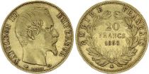 France 20 Francs Napoleon III Empereur 1858 A Paris - Gold
