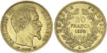 France 20 Francs Napoleon III Empereur 1859 A Paris - Gold