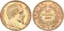 France 20 Francs Napoleon III Empereur 1859 A Paris - Gold