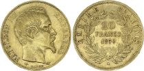 France 20 Francs Napoléon III Tête nue - 1859 A Paris - Or