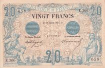 France 20 Francs Noir - 1875 - Série E.360 - TTB+ - F.09.02
