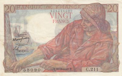 France 20 Francs Pêcheur - 10-03-1949 - Série C.211