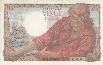 France 20 Francs P�cheur - 10-03-1949 - S�rie E.216
