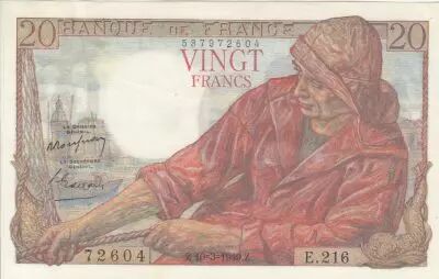 France 20 Francs P�cheur - 10-03-1949 - S�rie E.216