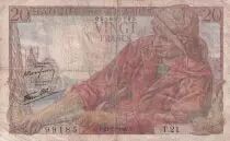 France 20 Francs P&ecirc;cheur - 21-05-1942 - S&eacute;rie T.21