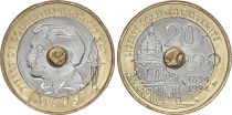 France 20 Francs Pierre de Coubertin - 1994  Bimétal - SUP +