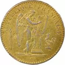 France 20 Francs Platine, Génie, Contrefaçon d\'époque - 1876 A Paris