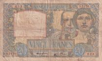 France 20 Francs Science and Labour - 05-12-1940 - Serial S.2170