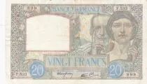France 20 Francs Science and Labour - 06-06-1940 Serial F.533 - VF