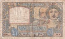 France 20 Francs Science and Labour - 08-05-1941 - Serial D.4077