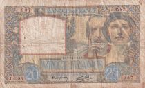 France 20 Francs Science and Labour - 11-06-1941 - Serial J.4283