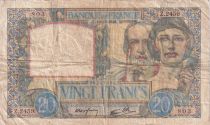 France 20 Francs Science and Labour - 19-12-1940 - Serial Z.2459