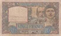France 20 Francs Science et Travail - 04-12-1941 - S&eacute;rie l.6832