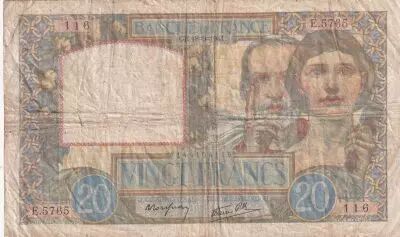 France 20 Francs Science et Travail - 18-09-1941 - S�rie E.5765