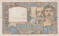France 20 Francs Science et Travail - 28-08-1941 Série V.5387 - TTB