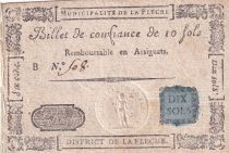 France 20 Sols - Confidence Banknote - Municipality of la Flèche - 1791