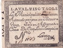 France 20 Sols - Confidence Banknote - Municipality of Laval - 1791