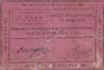 France 20 Sols - Côte d\'Or - Ville de Beaune - Août 1791