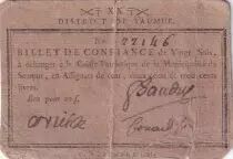 France 20 Sols - Maine et loire - District de Saumur - 26-11-1791