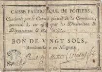 France 20 sols - Vienne - Poitiers - 1791