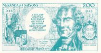 France 200 Francs - Billet publicitaire - Verandas 4 saisons - Spécimen