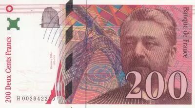 France 200 Francs - Gustave Eiffel - Eiffel Tower - 1995 - Serial H.002