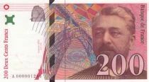 France 200 Francs - Gustave Eiffel - Eiffel Tower - 1995 - Small number A 000001288