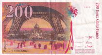 France 200 Francs - Gustave Eiffel - Eiffel tower - 1996 - Letter Q - VF to XF - P.159