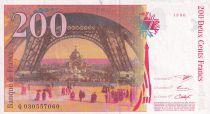 France 200 Francs - Gustave Eiffel - Eiffel tower - 1996 - Letter Q - XF+ - P.159