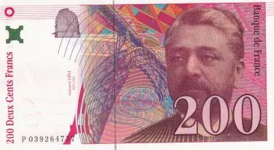 France 200 Francs - Gustave Eiffel - Eiffel tower - Without strap - 1996 - Letter P - P.159