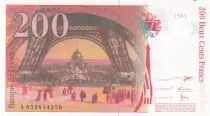 France 200 Francs - Gustave Eiffel - Tour Eiffel  - 1996 - Serial A.052
