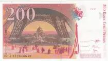 France 200 Francs - Gustave Eiffel - Tour Eiffel  - 1996 - Serial J.052