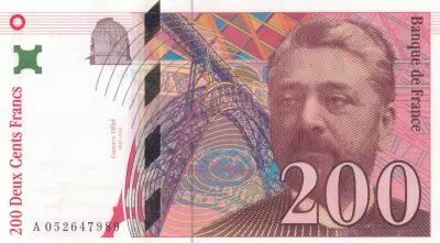 France 200 Francs - Gustave Eiffel - Tour Eiffel  - 1996 - S�rie A.052
