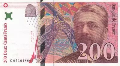 France 200 Francs - Gustave Eiffel - Tour Eiffel  - 1996 - S�rie C.052