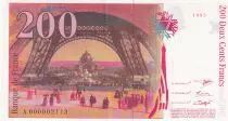 France 200 Francs - Gustave Eiffel - Tour Eiffel - 1995 - Petit numéro A 000002113 - F.75.01
