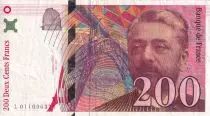 France 200 Francs - Gustave Eiffel - Tour Eiffel - 1996 - Lettre L - F.75.02