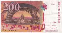 France 200 Francs - Gustave Eiffel - Tour Eiffel - 1996 - Lettre Q - TTB+ - F.75.02