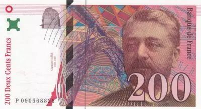 France 200 Francs - Gustave Eiffel - Tour Eiffel - 1999 - Serial P.090
